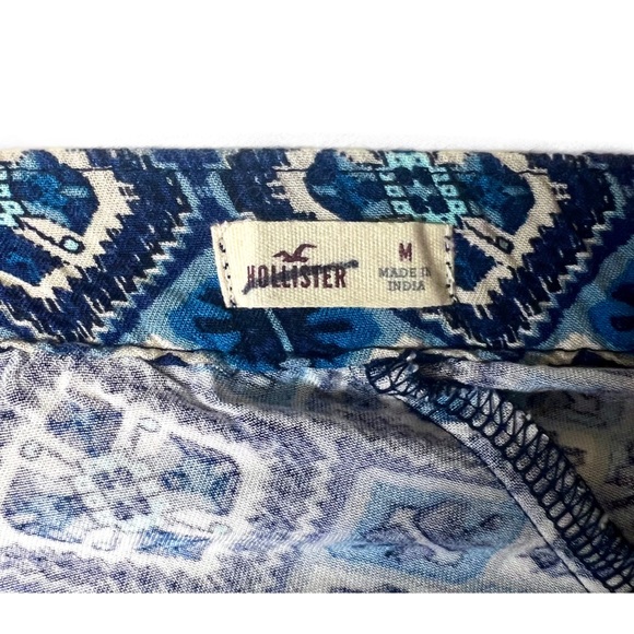 NWOT Blue Hollister Tribal Print Shorts | Lightweight Boho Maximalist Summer - Picture 3 of 3